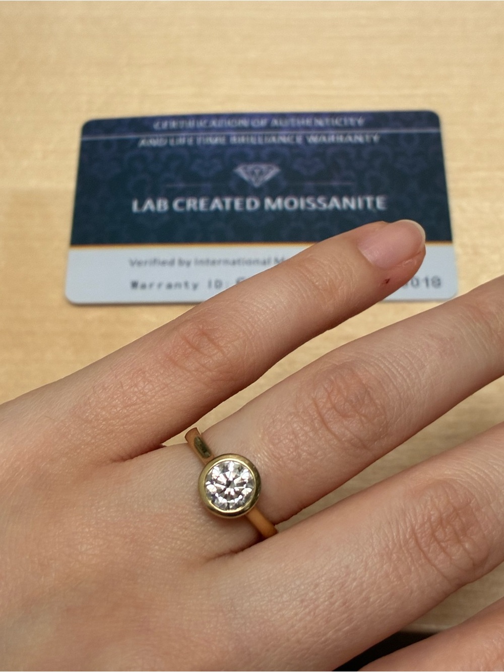 Solid Gold Moissanite Ring
